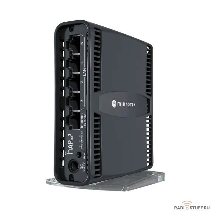mikroTik hAP ax2 C52iG-5HaxD2HaxD-TC Маршрутизатор WIFI6, 2.4+5Ghz, 5RJ45 1Gbit, 1 POE