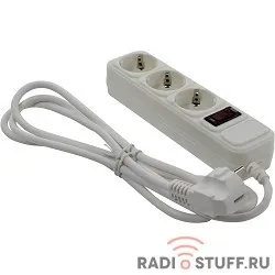 Exegate EX221178RUS Сетевой фильтр Exegate SP-3-1.8W (3 розетки, 1.8м, евровилка, белый)