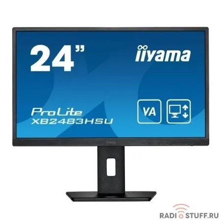 LCD Iiyama 23.8'' XB2483HSU-B5 {MVA 1920х1080 4ms 250cd 178/178 3000:1 D-Sub HDMI DisplayPort USB-Hub Pivot Tilt HAS Speakers}