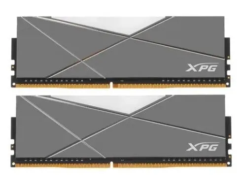 Модуль памяти ADATA XPG SPECTRIX D60G RGB DDR4 Общий объём памяти 16Гб Module capacity 8Гб Количество 2 4133 МГц Множитель частоты шины 19 1.4 В RGB серый AX4U41338G19J-DGM50X