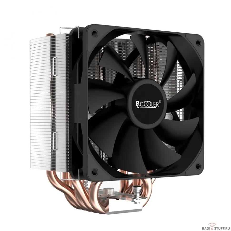 PCCooler GI-H58U V2 LGA2066/2011/1700/1366/115X/775/AM4/3/3+/AM2/2+/FM1/2/2+ (10 шт/кор, TDP 240W, 120mm PWM FAN, 5 тепловых трубок 8мм, 800-1800RPM, 26,5dBa)    партномер GI-H58U V2