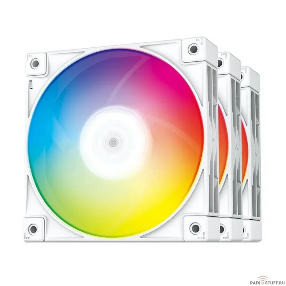 Комплект кулеров для компьютерного корпуса Deepcool FC120 WHITE-3 в1