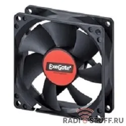 Exegate EX283379RUS Вентилятор ExeGate E08025H4P-PWM, 80x80x25 мм, гидродинамический, 4pin, PWM, 23dBA