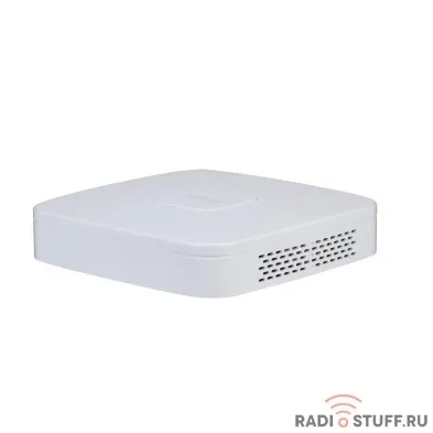 DAHUA DHI-NVR2104-P-I2 4-канальный IP-видеорегистратор с PoE, 4K и H.265+, видеоаналитика, входящий поток до 80Мбит/с, 1 SATA III до 10Тбайт