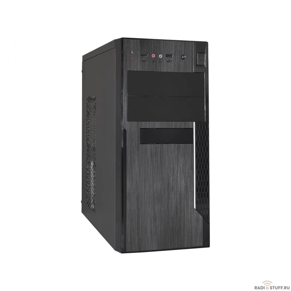 Exegate EX283243RUS Корпус Minitower ExeGate MA-373X Black, mATX <UN450, 120mm> 2*USB, Audio