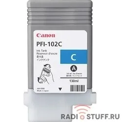Canon PFI-102C 0896B001 Картридж для Canon imagePROGRAF iPF605, iPF610., iPF650, iPF655, iPF710, iPF750, iPF755, LP17, iPF510, Голубой, 130 мл. (GJ) 
