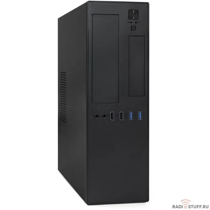 Exegate EX288879RUS Корпус MI-641-TPS300 (mini-ITX/mATX, TPS300 8см, 2*USB+2*USB3.0, HD аудио)