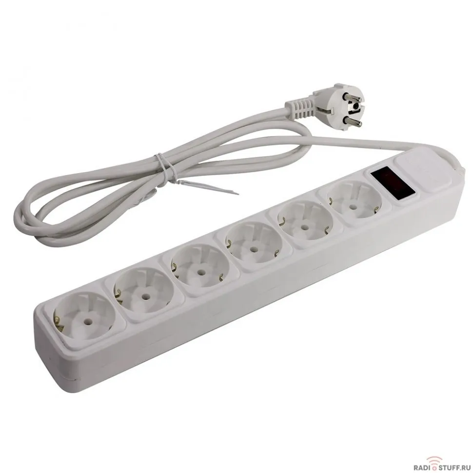 5bites SP6W-150 Сетевой фильтр  6S / 3*0.75MM2 / 5M / WHITE