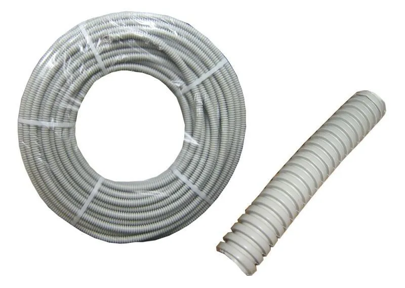 Труба гофрированная, ПВХ, легкая, с зондом, d40 мм, серая, 25м "УП"