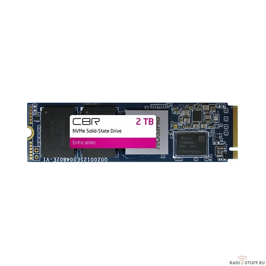 CBR SSD-002TB-M.2-EX22, Внутренний SSD-накопитель, серия "Extra", 2000 GB, M.2 2280, PCIe 4.0 x4, NVMe 1.3, Phison PS5016-E16, 3D TLC NAND, DRAM, R/W speed up to 4950/4350 MB/s, TBW (TB) 2000