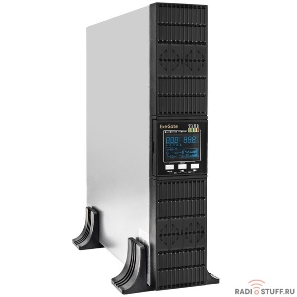 Exegate EX293050RUS ИБП On-line ExeGate PowerExpert ULS-3000.LCD.AVR.1SH.2C13.USB.RS232.SNMP.2U <3000VA/3000W, On-Line, PF=1, LCD, 1*Schuko+2*C13, RS232, USB, SNMP-slot, Rackmount 2U/Tower, металличес