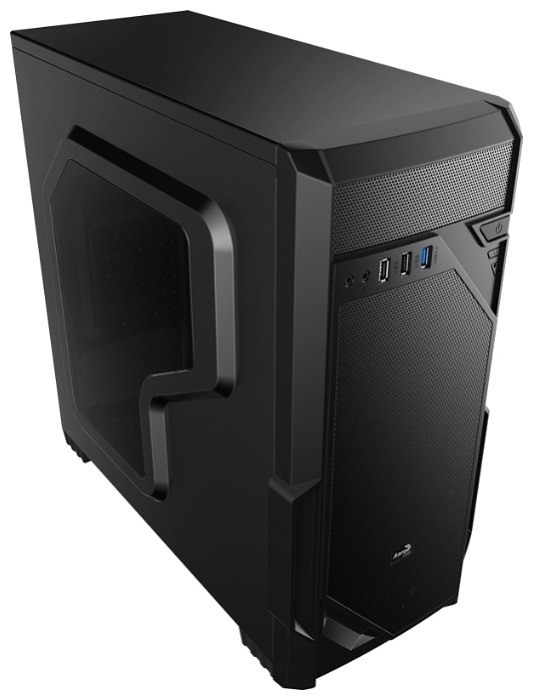 Корпус Aerocool Vs-1, ATX, без БП, 2 x USB 2.0, 1 x USB 3.0, в комплекте 1 x 120-мм вентилятор