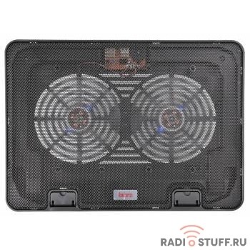 BURO Подставка для ноутбука 15.6"355x255x30mm 2xUSB 2x 140mmFAN 657г металлическая сетка/пластик черный (BU-LCP156-B214H)
