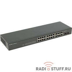 ZYXEL GS1900-24-EU0101F Smart коммутатор GS1900-24, Rack 19U, 24xGE, 2xSFP, бесшумный