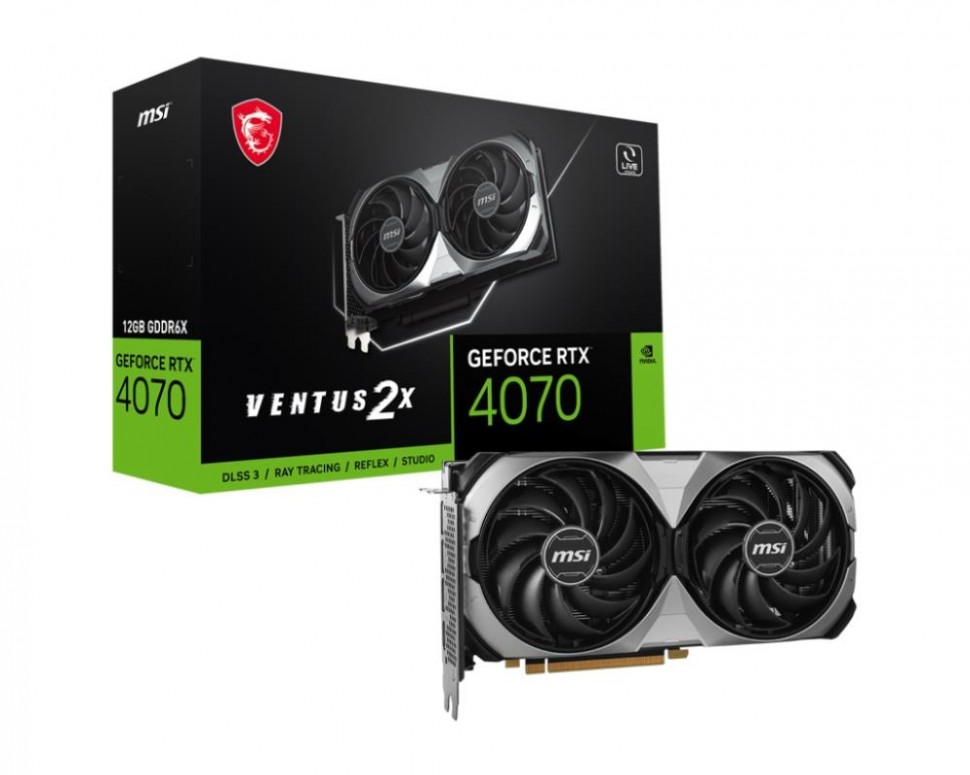 Видеокарта PCIE16 RTX4070 12GB RTX 4070 VENTUS 2X E 12G MSI