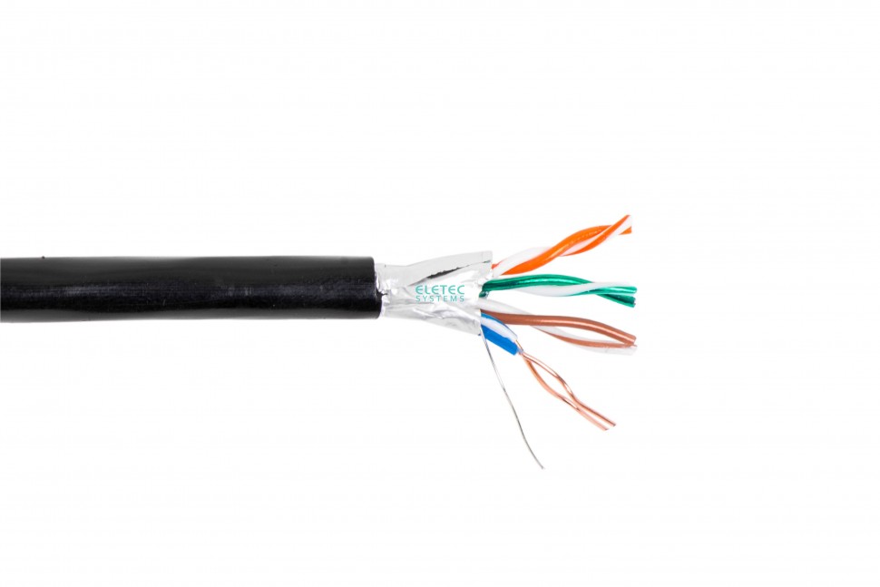 Кабель FTP 5E PROFI line 4x2xAWG24, наружный, Eletec, 305м, медь