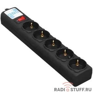 PowerCube Фильтр-удлинитель 1.9м, 5 розеток,10А (SPG5-С2), черный графит