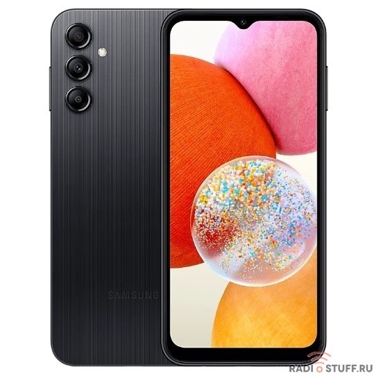Смартфон Samsung SM-A145 Galaxy A14 128Gb 4Gb черный моноблок 3G 4G 2Sim 6.6" 1080x2408 Android 13 50Mpix 802.11 a/b/g/n/ac NFC GPS GSM900/1800 GSM1900 microSD max1024Gb