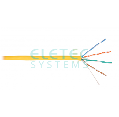 Кабель UTP 5E Eletec 4x2xAWG24, желтый, 305м, медь