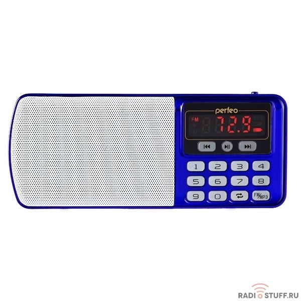 Perfeo радиоприемник цифровой ЕГЕРЬ FM+ 70-108МГц/ MP3/ питание USB или BL5C/ цвет синий (i120-BL)