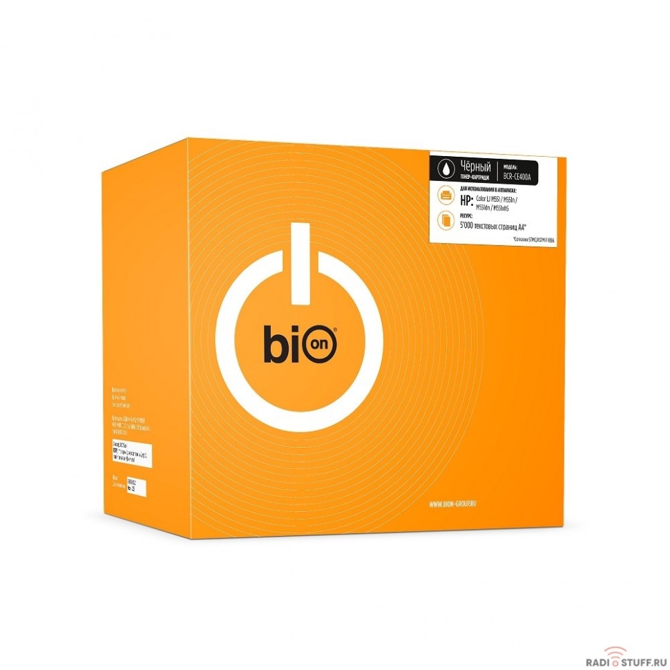 Bion CE400A Картридж для HP LaserJet Enterprise M551/M575, HP LaserJet M570, HP LaserJet Pro M570 (5000  стр.), Черный