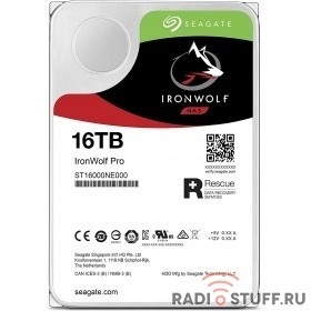 16TB Seagate Ironwolf Pro (ST16000NE000) {SATA 6 Гбит/с, 7200 rpm, 256mb buffer, для NAS, 24x7}