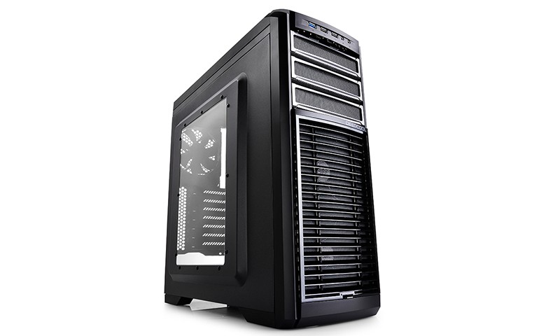 Корпус Deepcool KENDOMEN TI, без БП, боковое окно, черный, ATX, белая подсветка