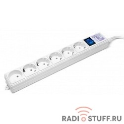 PowerCube Фильтр-удлинитель (SPG(5+1)-16B-3M) 6 розеток, 3м,16А/3,5кВт, белый