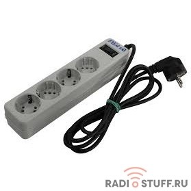 ZIS Сетевой фильтр m Max 5m {4 розетки, увеличенная мощность 3300 Вт} 5м