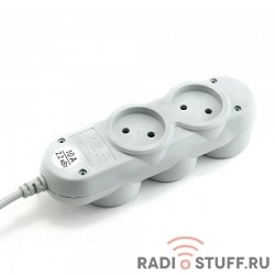 PowerCube Удлинитель бытовой (PC-Y-5-32-1,5) 16А, 1.5м, 3 роз.с/з+2 роз.б/з,3500Вт, 1,00 мм2    