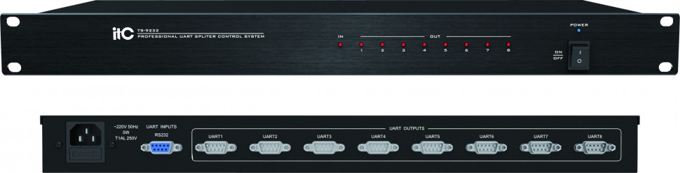 ITC TS-9232 1х8 разветвитель RS-232