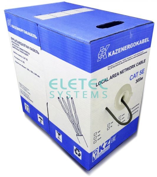 Кабель UTP 5E KAZENERGOKABEL 4x2xAWG24 нг(А)-LSLTx, 305м, медь