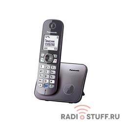 Panasonic KX-TG6811RUM (серебристый) {Беспроводной DECT,40 мелодий,телефонный справочник 120 зап.}
