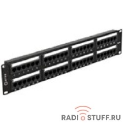 Патч-панель, UTP, cat.5e, 48 портов, Dual Type, 2U, 19", 5bites