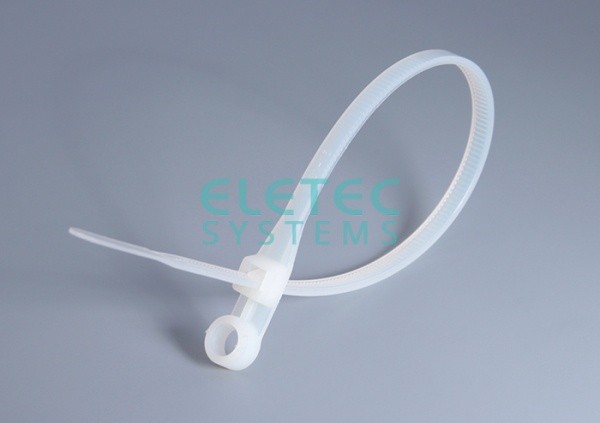 Хомут нейлоновый Eletec 100х2,5 бесцветный, с отверстием (100 шт)