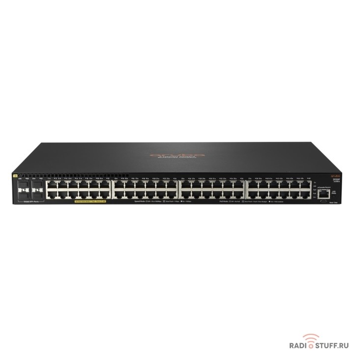 HP JL558A Коммутатор HP Aruba 2930F 48G PoE+ 4SFP Swch