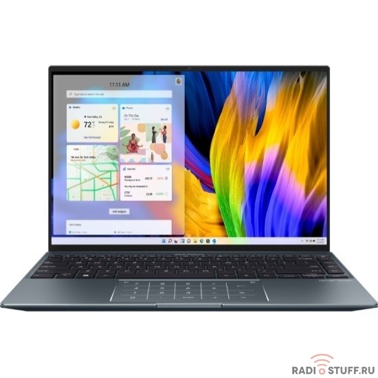 ASUS Zenbook 14X UX5401ZA-KN150W [90NB0WM1-M00AT0] Pine Grey 14" { OLED Touch  i7 12700H/16Gb/512PCISSDGb/Iris Xe/Win11Home